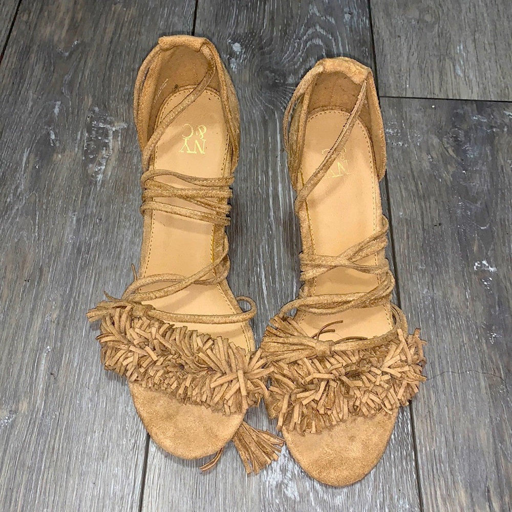Fringe Sandals (Nude)
